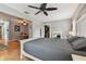 View of the bedroom leading to the hallway, closet, and office space at 3673 Fremantle Dr, Palm Harbor, FL 34684
