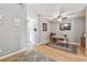 Bright office area featuring laminate floors and a neutral color palette at 3673 Fremantle Dr, Palm Harbor, FL 34684