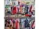 Organized walk-in closet with clothing racks and shelving for ample storage at 6129 Marsh Trail Dr, Odessa, FL 33556