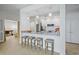 Bright kitchen featuring sleek countertops, stainless steel appliances, and stylish pendant lighting at 628 Cleveland St # 711, Clearwater, FL 33755