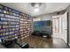 Finished basement featuring a large screen TV, home entertainment, and comfortable leather seating at 6324 35Th Avenue E Cir, Palmetto, FL 34221