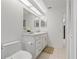 Bright bathroom featuring an ample vanity, neutral tile flooring, and new toilet at 11411 Terrell, Spring Hill, FL 34606