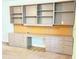 The office offers built in shelving above a desk area with drawers at 12206 N 53Rd St, Temple Terrace, FL 33617