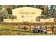 Welcome to Sun City Center, featuring lush landscaping, a serene pond, and a community golf cart at 1510 Flamingo Ln, Sun City Center, FL 33573