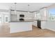 Modern kitchen with stainless steel appliances, white cabinets, and a kitchen island at 1720 Bayou Grande Ne Blvd, St Petersburg, FL 33703