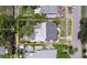 Overhead aerial view of the property showcasing its layout and surrounding greenery at 257 43Rd Ave, St Pete Beach, FL 33706