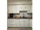 Modern kitchen features white cabinets, granite countertops, and stainless steel sink at 5860 43Rd N Ter # 1518, Kenneth City, FL 33709