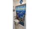 Bathroom with fun ocean themed shower curtain at 7515 Brookhaven Ct, Tampa, FL 33634
