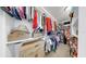Spacious walk-in closet provides ample storage with custom shelving and organized hanging space at 7849 52Nd E Ter, Bradenton, FL 34203