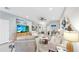 Bright and inviting living room with stylish furniture, a large TV, and access to the entryway at 7849 52Nd E Ter, Bradenton, FL 34203