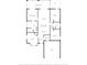Black and white floor plan showcasing the layout, dimensions, and spatial relationships within the home at 9327 Hunters Park Way, Tampa, FL 33647