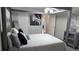 Bedroom displaying gray four poster bed frame, and decorative art at 1847 Shore Drive S # 415, South Pasadena, FL 33707
