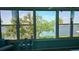 Enjoy a stunning view of the blue water and lush greenery from lanai at 1847 Shore Drive S # 415, South Pasadena, FL 33707