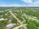 Expansive aerial view of a residential area with lush greenery and a clear blue sky at 2160 Ne Coachman Rd, Clearwater, FL 33765