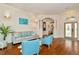 Inviting living room with hardwood floors, stylish furniture, and natural light at 2435 Fox Forest Dr, Lutz, FL 33549