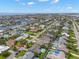 High angle view of the community featuring waterfront properties and mature landscaping at 338 7Th N Ave, Tierra Verde, FL 33715