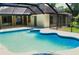 A full view of the in-ground pool and the home's patio at 3405 Silver Glen Ct, Plant City, FL 33566