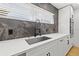 Modern kitchen sink with a stainless steel basin and spring faucet at 3408 W Swann Ave, Tampa, FL 33609