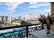 Balcony overlooking the city skyline and waterfront at 345 Bayshore Blvd # 508, Tampa, FL 33606