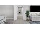 White double doors to hallway, modern living room decor, and wood-look flooring at 345 Bayshore Blvd # 508, Tampa, FL 33606