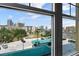 Beautiful cityscape view from a large window with lush greenery and buildings at 345 Bayshore Blvd # 508, Tampa, FL 33606