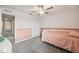 Lovely bedroom featuring two-tone paint and closet at 34797 Rainville Loop, Zephyrhills, FL 33541