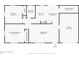Floor plan showing the layout of the house, bedrooms, kitchen and living room at 3818 Beechwood Dr, Holiday, FL 34691