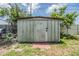 A backyard utility shed provides extra storage space at 3818 Beechwood Dr, Holiday, FL 34691