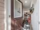 View from the front door into the entry, showcasing the interior features and kitchen beyond at 409 E Frances Ave, Tampa, FL 33602