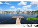 View of a private dock extending into the canal, perfect for boating and enjoying waterfront living at 4123 Daisy Dr, Hernando Beach, FL 34607
