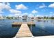 Waterfront view showcasing a private dock, ideal for boating and enjoying the tranquil canal setting at 4123 Daisy Dr, Hernando Beach, FL 34607