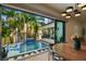 Dining room with a view of the pool at 443 Lucerne Ave, Tampa, FL 33606