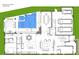 The 1st floor plan shows the layout of the home, including the pool, living areas, dining area, and garages at 443 Lucerne Ave, Tampa, FL 33606