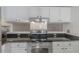 Updated kitchen features stainless steel appliances, granite countertops, and white cabinets at 501 Knights Run Ave # 1209, Tampa, FL 33602