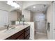 This bathroom features a large walk-in shower and a spacious vanity area at 7932 Sailboat Key S Blvd # 406, South Pasadena, FL 33707