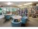 Cozy library with bookshelves, tables, chairs, and lots of natural light at 7932 Sailboat Key S Blvd # 406, South Pasadena, FL 33707