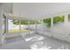 Enclosed sunroom with large windows offering views of the backyard at 8030 Jasmine Blvd, Port Richey, FL 34668
