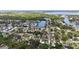 Panoramic aerial shot of a lovely waterfront community with mature trees at 9000 Bay Ne St, St Petersburg, FL 33702