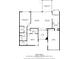 Detailed floor plan showing layout of a single Gathering home including a living room, kitchen, and bedrooms at 1401 Camelot Ct, Palm Harbor, FL 34684