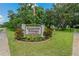 Community entrance sign for Camelot Village at 1401 Camelot Ct, Palm Harbor, FL 34684