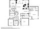 Detailed floor plan showcasing layout of two-story home, including kitchen, bedrooms, garage, and patio at 1902 Marshberry Ct, New Port Richey, FL 34655