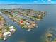 Beautiful aerial view showcasing a waterfront home with boat dock and easy access to the open bay at 1917 Iowa Ne Ave, St Petersburg, FL 33703