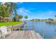 Relaxing waterfront view from the wood dock, a perfect place to unwind and watch the boats at 1917 Iowa Ne Ave, St Petersburg, FL 33703