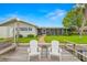 The property features a beautiful backyard with lush landscaping and a serene dock at 1917 Iowa Ne Ave, St Petersburg, FL 33703