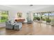 Sun-filled living room with cozy seating and a serene view of the water at 1917 Iowa Ne Ave, St Petersburg, FL 33703