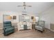 Bright living room with comfortable seating at 2011 Ketch Cir, Palm Harbor, FL 34683
