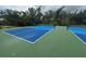 Well-maintained community pickleball court with vibrant blue and green playing surface at 21008 Fetterbush Pl, Venice, FL 34293