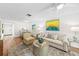 This cozy living room combines both living and dining spaces for an inclusive living concept at 2460 Northside Dr # 802, Clearwater, FL 33761