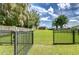 Spacious backyard with lush green grass and privacy fence, perfect for outdoor activities and relaxation at 2566 Lake Manor Dr, Land O Lakes, FL 34639