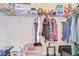 Organized closet with shelving, clothing racks, and ample storage space at 2566 Lake Manor Dr, Land O Lakes, FL 34639